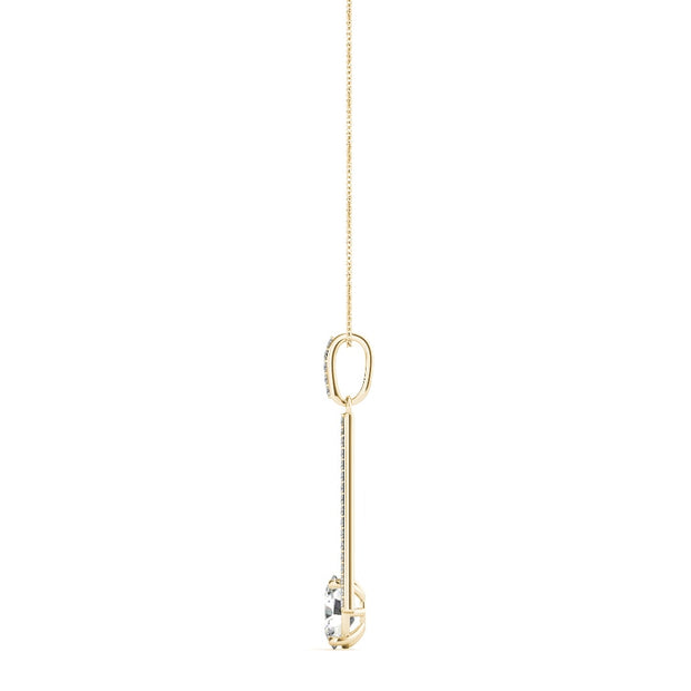 18K Yellow Gold 1/5 ct tw Halo Diamond Pendant