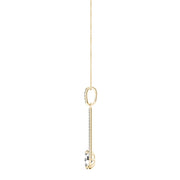 18K Yellow Gold 1/5 ct tw Halo Diamond Pendant