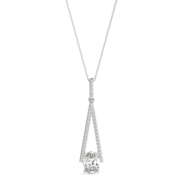 Platinum 1/5 ct tw Halo Diamond Pendant