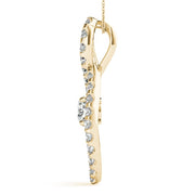 18K Yellow Gold 7/8 ct tw Solitaire Diamond Pendant