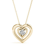 14K Yellow Gold 1/2 ct tw Solitaire Diamond Pendant