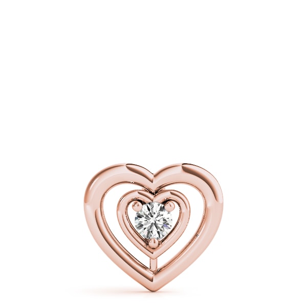 18K Rose Gold 1/2 ct tw Solitaire Diamond Pendant