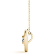 14K Yellow Gold 1/2 ct tw Solitaire Diamond Pendant