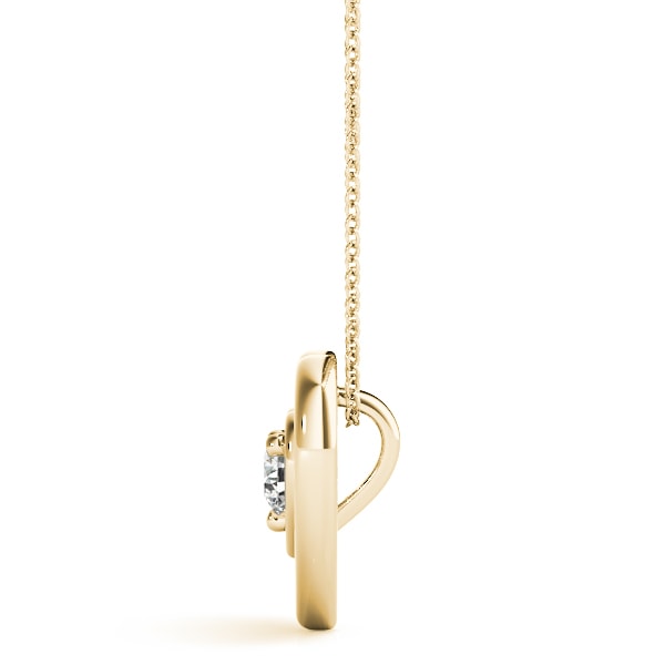 14K Yellow Gold 1/2 ct tw Solitaire Diamond Pendant
