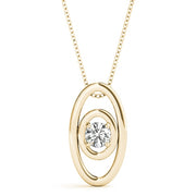18K Yellow Gold 1/10 ct tw Solitaire Diamond Pendant