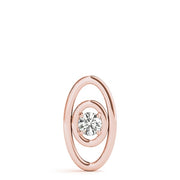 18K Rose Gold 1/10 ct tw Solitaire Diamond Pendant