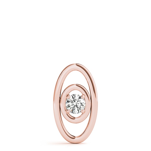 18K Rose Gold 1/10 ct tw Solitaire Diamond Pendant