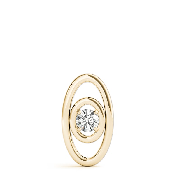 14K Yellow Gold 1/10 ct tw Solitaire Diamond Pendant