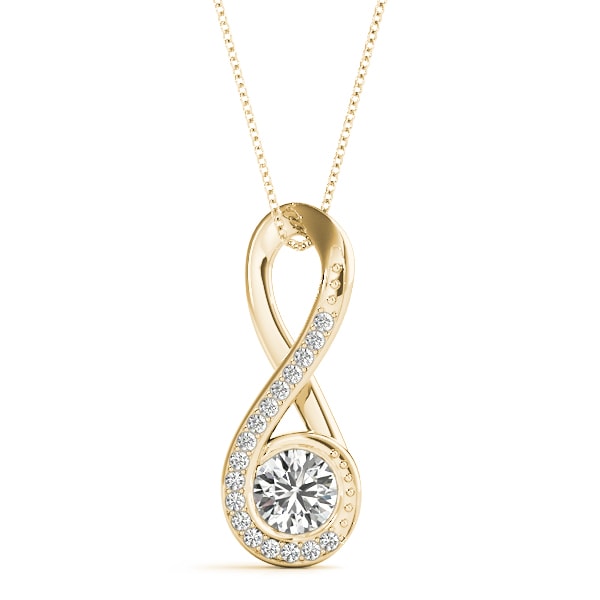14K Yellow Gold 5/8 ct tw Solitaire Diamond Pendant