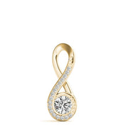 18K Yellow Gold 5/8 ct tw Solitaire Diamond Pendant
