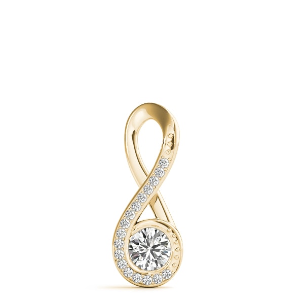 18K Yellow Gold 5/8 ct tw Solitaire Diamond Pendant
