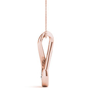 14K Rose Gold 5/8 ct tw Solitaire Diamond Pendant
