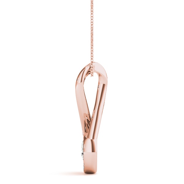 14K Rose Gold 5/8 ct tw Solitaire Diamond Pendant