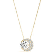 18K Yellow Gold 1/3 ct tw Solitaire Diamond Pendant