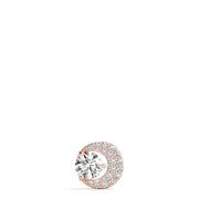 18K Rose Gold 1/3 ct tw Solitaire Diamond Pendant