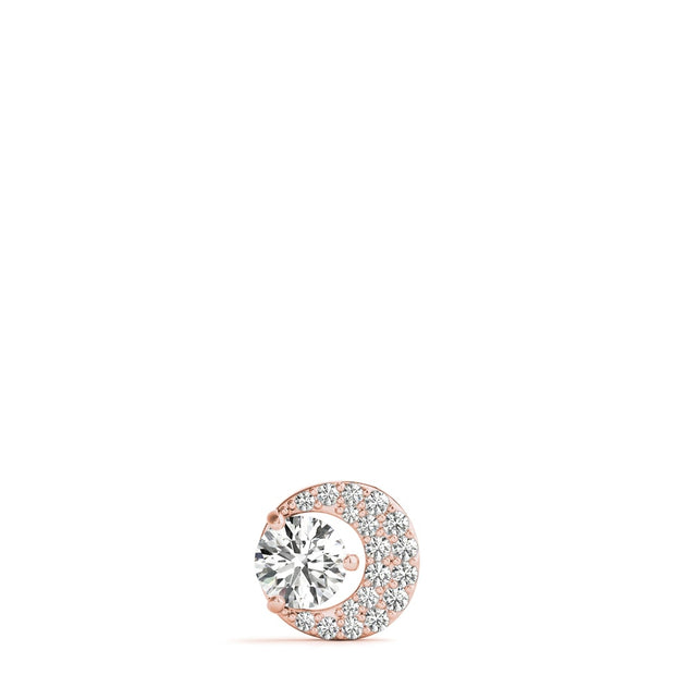 18K Rose Gold 1/3 ct tw Solitaire Diamond Pendant