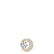 18K Yellow Gold 1/3 ct tw Solitaire Diamond Pendant