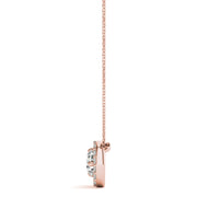 14K Rose Gold 1/3 ct tw Solitaire Diamond Pendant