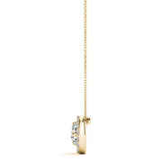 14K Yellow Gold 1/3 ct tw Solitaire Diamond Pendant