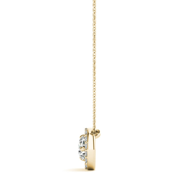 14K Yellow Gold 1/3 ct tw Solitaire Diamond Pendant