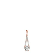 14K Rose Gold 3/4 ct tw Halo Diamond Pendant