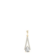 14K Yellow Gold 3/4 ct tw Halo Diamond Pendant