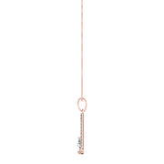 14K Rose Gold 3/4 ct tw Halo Diamond Pendant