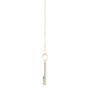 14K Yellow Gold 3/4 ct tw Halo Diamond Pendant