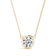 18K Yellow Gold 1 ct tw Solitaire Diamond Pendant