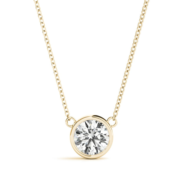 18K Yellow Gold 1 ct tw Solitaire Diamond Pendant