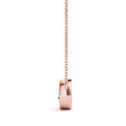 14K Rose Gold 1 ct tw Solitaire Diamond Pendant