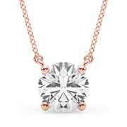 14K Rose Gold 1 ct tw Solitaire Diamond Pendant
