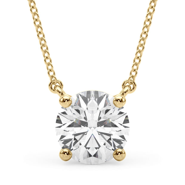 14K Yellow Gold 1 ct tw Solitaire Diamond Pendant