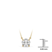 18K Yellow Gold 1 ct tw Solitaire Diamond Pendant
