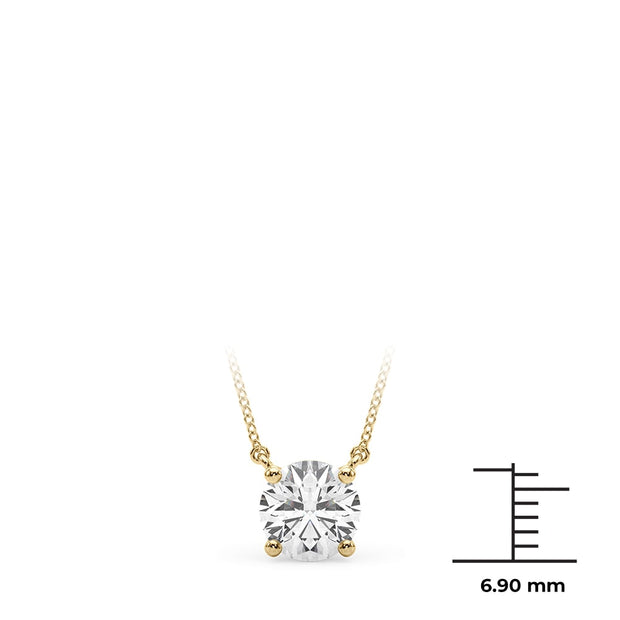 18K Yellow Gold 1 ct tw Solitaire Diamond Pendant