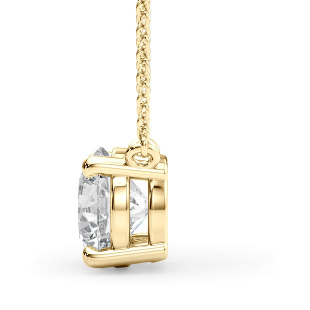 18K Yellow Gold 1 ct tw Solitaire Diamond Pendant