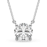 14K White Gold 1 ct tw Solitaire Diamond Pendant