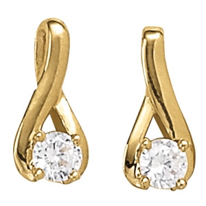 Platinum 1/3 ct tw All Studs & Stud Mounts Diamond Earring