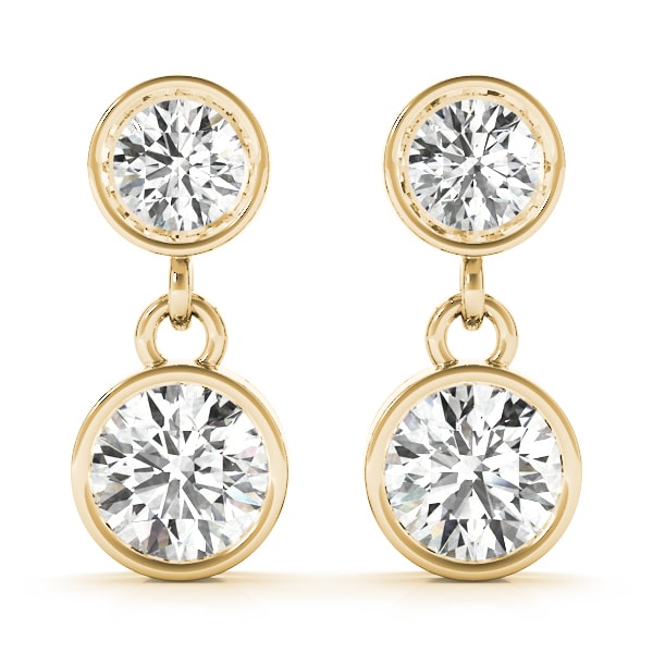 14K Yellow Gold 1/4 ct tw All Studs & Stud Mounts Diamond Earring