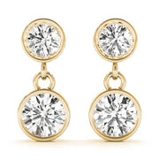 18K Yellow Gold 1/4 ct tw All Studs & Stud Mounts Diamond Earring