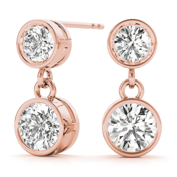18K Rose Gold 1/4 ct tw All Studs & Stud Mounts Diamond Earring