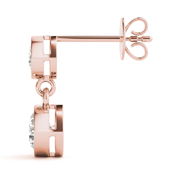 18K Rose Gold 1/4 ct tw All Studs & Stud Mounts Diamond Earring