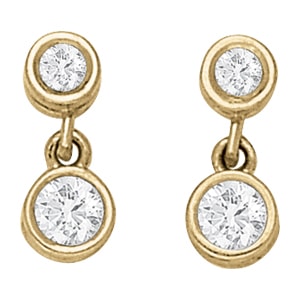18K White Gold 1/4 ct tw All Studs & Stud Mounts Diamond Earring
