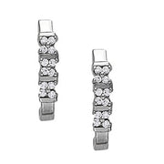 18K White Gold 1/4 ct tw J-Hoops Diamond Earring