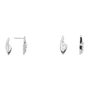 Platinum 1/4 ct tw Three Stone Diamond Earring