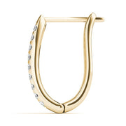 18K Yellow Gold 1 ct tw J-Hoops Diamond Earring