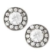 14K White Gold 3/4 ct tw Halo Diamond Earring