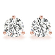 18K Rose Gold 1/2 ct tw All Studs & Stud Mounts Diamond Earring
