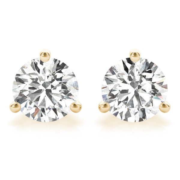 18K Yellow Gold 1/2 ct tw All Studs & Stud Mounts Diamond Earring