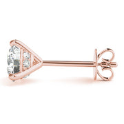 18K Rose Gold 1/2 ct tw All Studs & Stud Mounts Diamond Earring